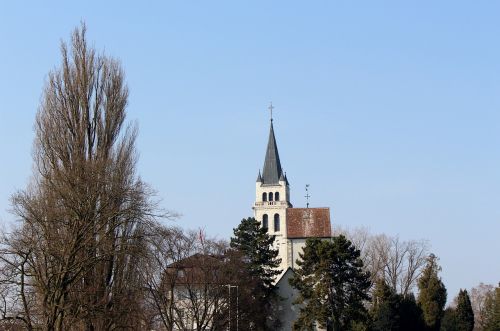 Bažnyčia, Bokštas, Schlossberg, Kraštovaizdis, Romanshorn, Šveicarija