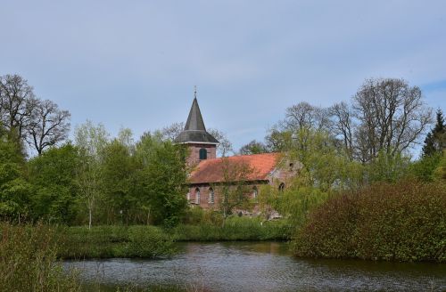 Bažnyčia,  Kraštovaizdis,  Vanduo,  Dangus