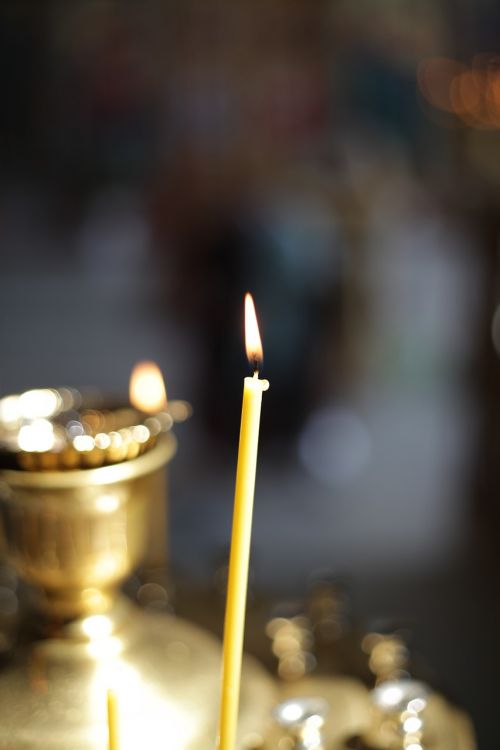 Bažnyčia,  Žvakė,  Deginama Žvakė