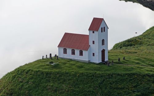 Bažnyčia, Koplyčia, Iceland, Kalnas, Maldos Namai, Pastatas, Maža Bažnyčia