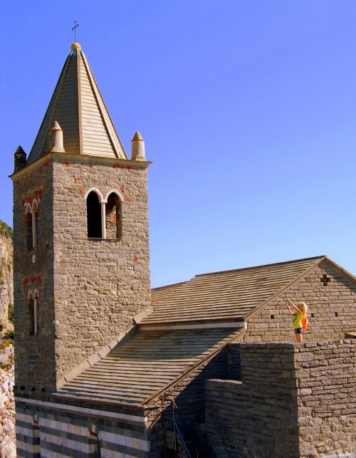 Bažnyčia, Kampanelis, San Pietro, Porto Venera, Ligurija, Italy