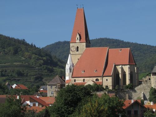 Bažnyčia, Danubės Slėnis, Wachau, Upės Kraštovaizdis, Austria