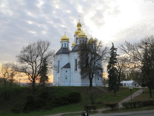 Bažnyčia, Vakaras, Chernihiv, Katedros Katedra