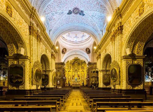 Bažnyčia Garbinimas, Quito, Ecuador, Istorinė Bažnyčia, Katedra, Gailestingas, Istorinis Centras