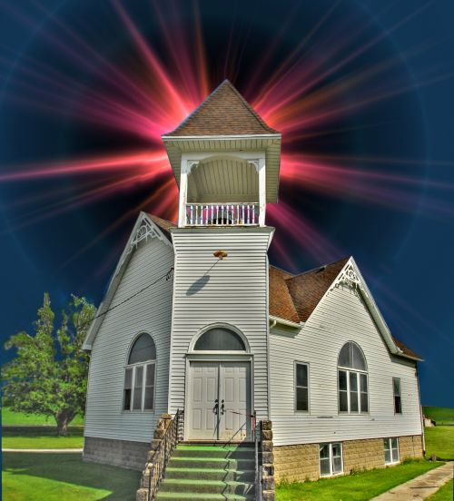 Bažnyčia,  Šviesa,  Sudėtinis,  Photoshop,  Bažnyčia Su Šviesa