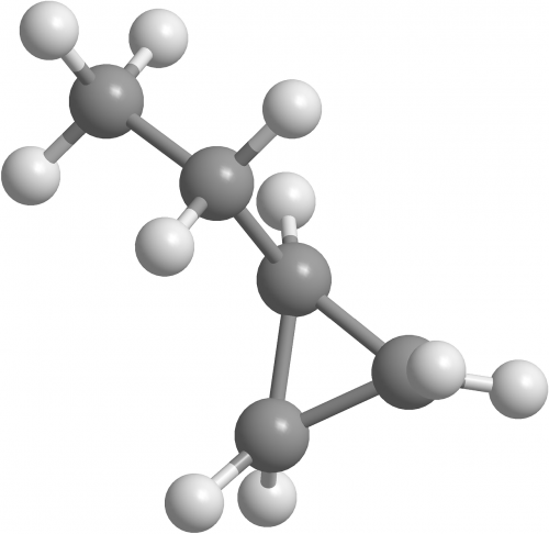 Cikloalkanas, Etilciklopropano, Chemija, Ekologiškas, Molekulės, 3D