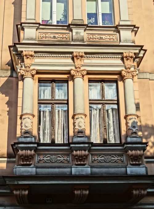 Cieszkowskiego Gatvė, Bydgoszcz, Pilasters, Architektūra, Fasadas, Pastatas, Istorinis, Eksterjeras