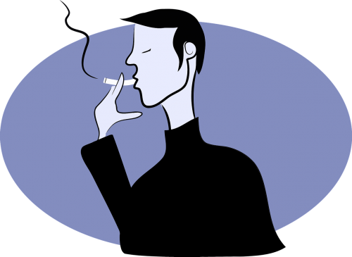 Cigarečių, Patinas, Vyras, Dūmai, Rūkymas, Nemokama Vektorinė Grafika