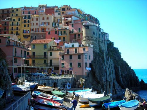 Cinque Terre, Spalvinga, Miestas, Italy, Kranto, Valtys, Viduržemio Jūros, Azure