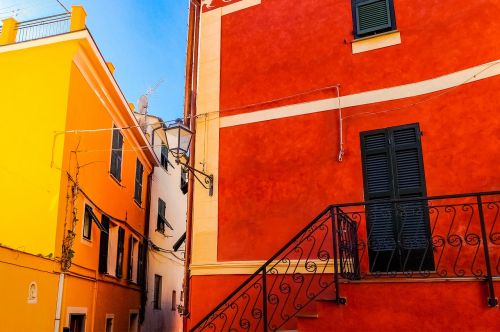 Cinque Terre, Kaimas, Gatvė, Fasadas, Viduržemio Jūros, Kranto, Spalvinga, Ligurija, Italy