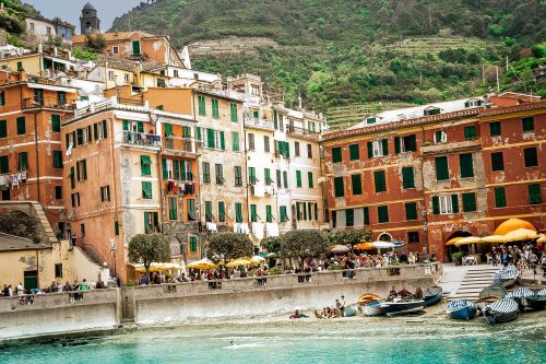 Cinque Terre, Italy, Papludimys, Amalfi Pakrantė, Architektūra, Pastatai, Pajūryje