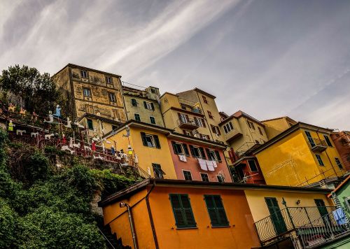 Cinque Terre, Italy, Amalfi Pakrantė, Architektūra, Pastatai, Gamta, Uolos, Vaizdingas
