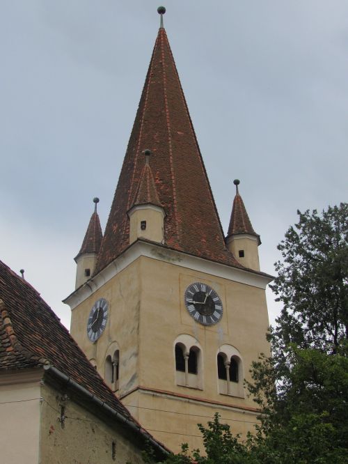 Cisnadie, Transilvanija, Įtvirtinta Bažnyčia, Bokštas, Romanija
