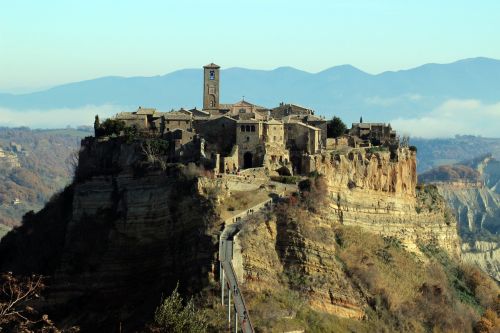 Citadelė, Miręs Miestas, Kalnai, Rūkas, Civita Di Bagnoregio, Italy, Lazio