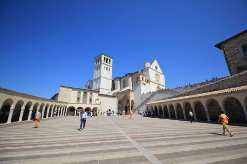 Umbria, Pastatai, Italy, Assisi, Miestai
