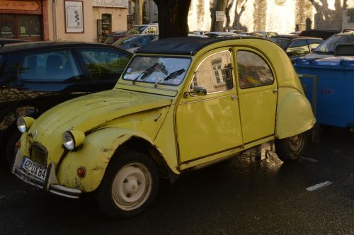 Citroën 2Cv, Automobilis, Geltona, Avignon, France