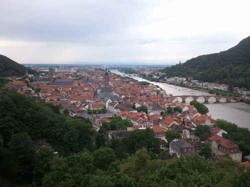 Miestas, Heidelbergas, Perspektyva, Neckar