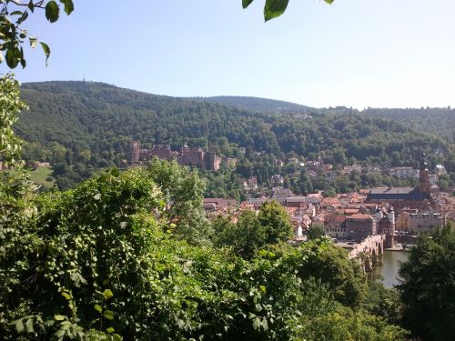 Miestas, Heidelbergas, Perspektyva, Pilis