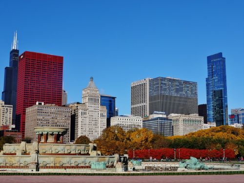 Miestas, Miesto Panorama, Centro, Architektūra, Chicago Skyline, Midwest, Miesto, Illinois