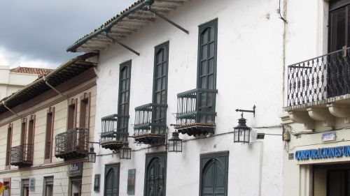Miestas, Architektūra, Baseinas, Ecuador, Gatvė, Fasadas, Balkonas