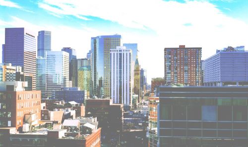Miestas, Gatvė, Panorama, Dangoraižiai, Šiuolaikiška, Apartamentai, Denveras