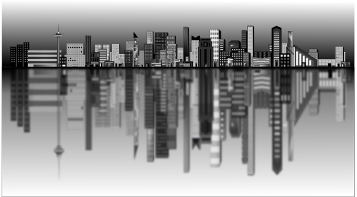 Miestas, Panorama, Pastatai, Architektūra, Toronto, Dangus, Kanada, Ontarijas, Vanduo, Dangoraižis, Atspindys, Atspindys, Nemokama Vektorinė Grafika