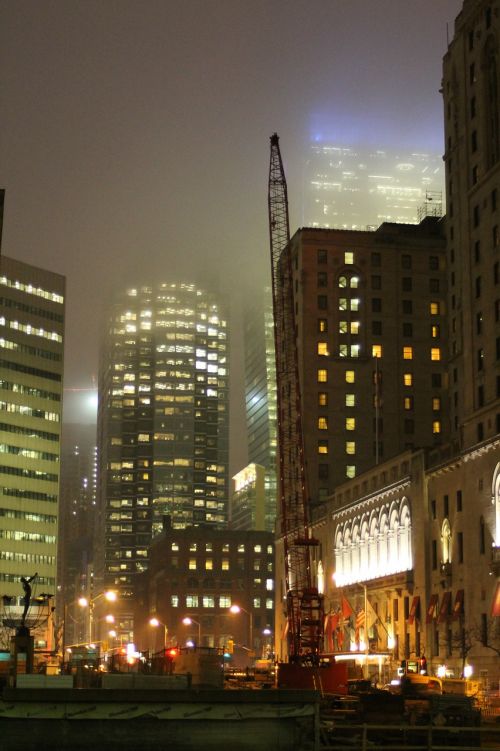 Miestas, Aukštas, Naktį, Miestas Naktį, Toronto, Panorama