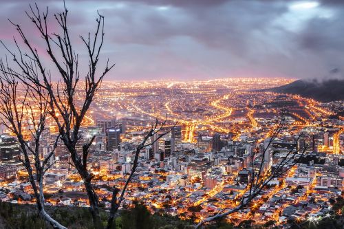 Miestas, Cape Town, Pietų Afrika, Rytas, Piko Valanda, Eismas, Ilgai, Poveikis, Paniuręs, Kraštovaizdis, Miesto Panorama