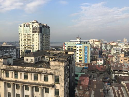 Miestas, Jangonas, Mianmaras, Auksinis, Orientyras, Miesto Panorama, Architektūra, Turizmas