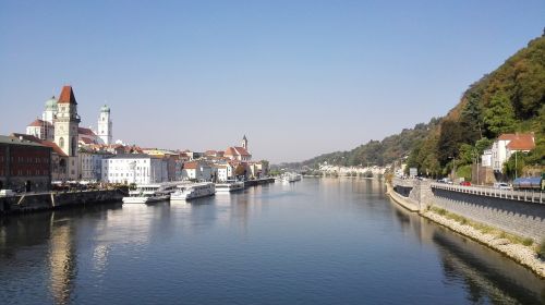 Miestas, Upė, Passau, Bavarija, Istoriškai, Vanduo, Vasara