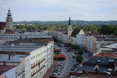 Miestas, Mühldorf, Miesto Aikštė, Namai, Centro, Istoriškai, Bažnyčia