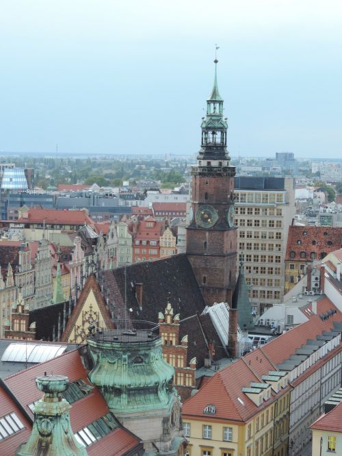 Miestas, Lenkija, Wrocław, Miesto Panorama, Architektūra, Miesto, Bokštas, Europa, Breslau