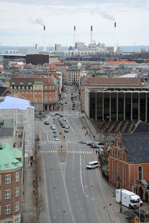 Miestas, Kopenhaga, Architektūra, Denmark, Industrija, Miesto, Gatvė, Gamyklinis Dūmtraukis