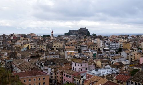 Miestas, Miestas, Architektūra, Miesto Panorama, Panoraminis, Corfu