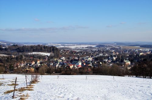 Miestas,  Panorama,  Čekijos Respublika,  Milžiniški Kalnai,  Žiema,  Vrchlabi,  Vaizdas,  Kalnų Miestas,  Priekaba,  Be Honoraro Mokesčio