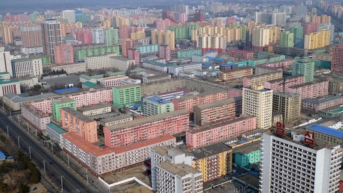 Miestas,  Architektūra,  Miesto Kraštovaizdis,  Skyline,  Panorama,  Pchenjanas,  Šiaurės Korėja