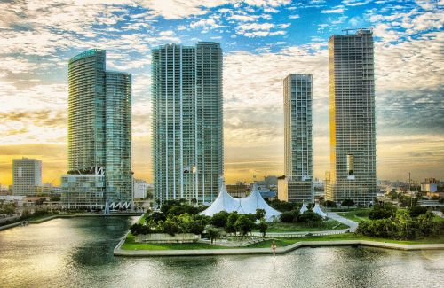 Miestas, Miami, Architektūra, Dangoraižis, Pastatas