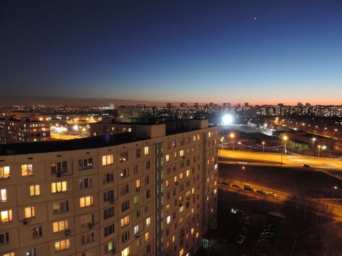 Miestas, Naktis, Moscow