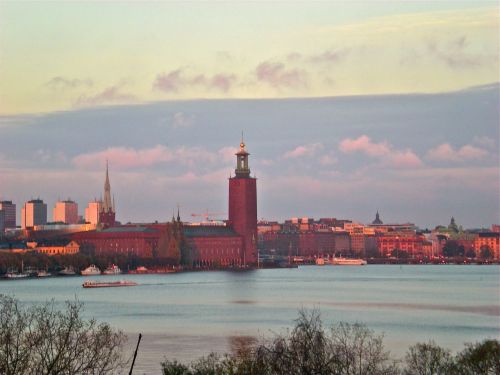 Miesto Rotušė, Stockholm, Horizontas, Panorama