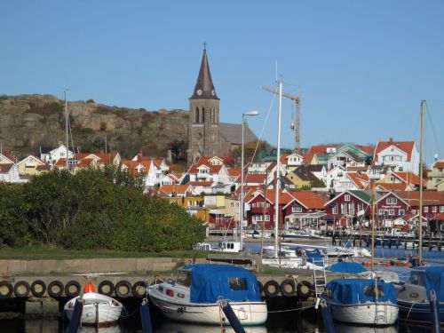 Miesto Panorama, Bažnyčia, Fjällbacka, Badholmenas