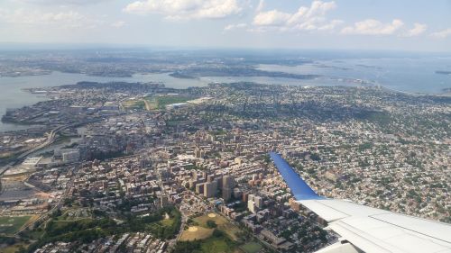 Miesto Panorama, Amerikietis, Miesto, Lėktuvo Sparnas, Plokštumos Vaizdas