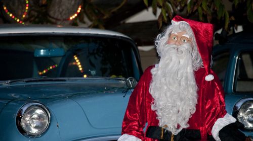 Kalėdos,  Xmas,  Šventė,  Santa,  Santa & Nbsp,  Claus,  Dodge,  Klasikinis,  Turkis,  Automobilis,  Automobilis,  Senas,  Senovinis,  Klasikinis Dodge Su Santa