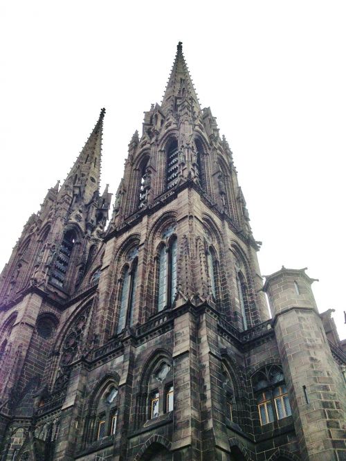 Clermont-Ferrand, Katedra, Juoda, Akmenys, Architektūra, Gotika