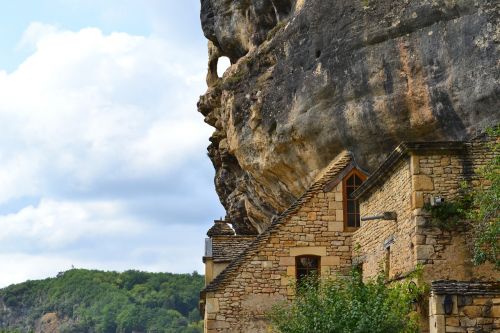 Uolos, Namas, Lenkimas Gageacas, Vidutinis Amžius, Dordogne, France, Aquitaine