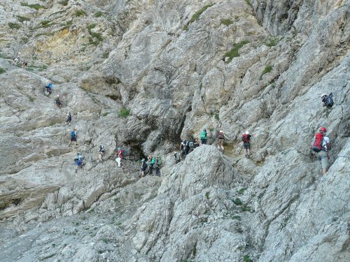 Alpinizmas, Salewa Klettersteig, Lipti, Džemas, Alpinistas, Alpinistas, Perkrautas, Iseler