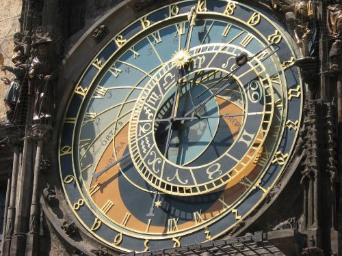 Laikrodis, Prague, Astronominis, Orientyras, Čekų, Architektūra, Europa, Respublika, Istorinis, Laikas, Žinomas, Miestas, Bohemija, Paminklas