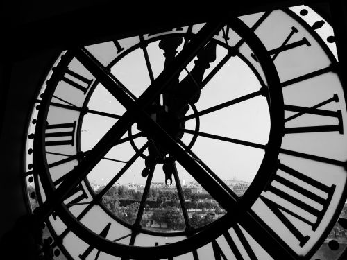 Laikrodis, Laikrodis, Perspektyva, Laikrodžio Veidas, Valandos, Minutės, Romėniški Skaitmenys, Vintage