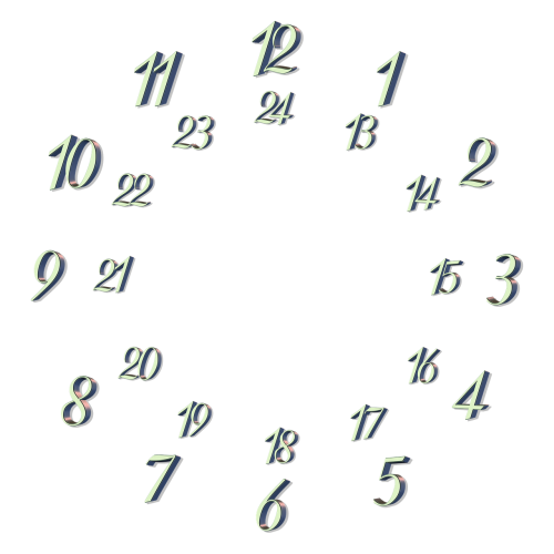 Laikrodžio Veidas, Laikrodis, Surinkti, 24 Valandos, Laikas, Numeriai, Ratas, 3D