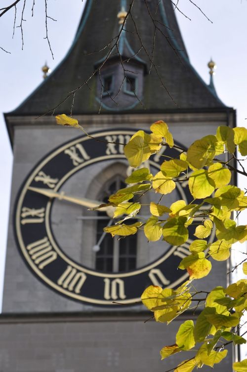 Laikrodzio Bokstas, Zurich, Laikrodis, Bokštas, Šveicarija, Europa, Swiss, Senovės, Panorama