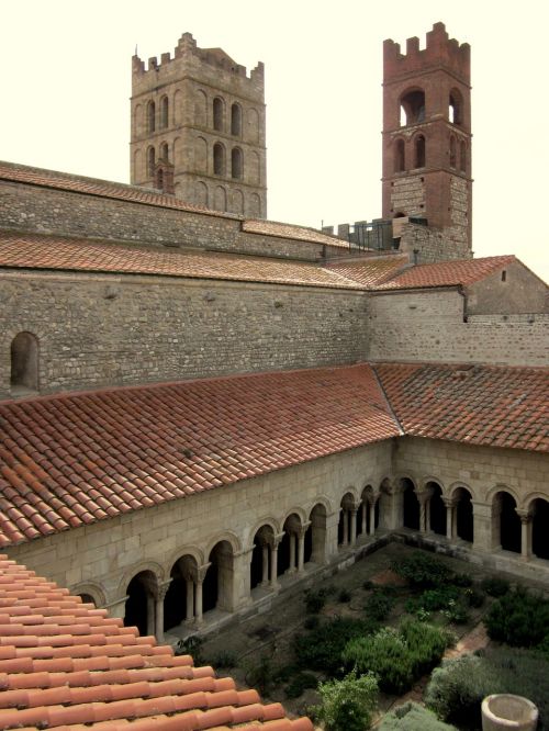 Vienuolynas, Katedra, Elne, Katalonų, France, Roussillon, Prancūzų Kalba, Viduramžių, Languedoc-Roussillon